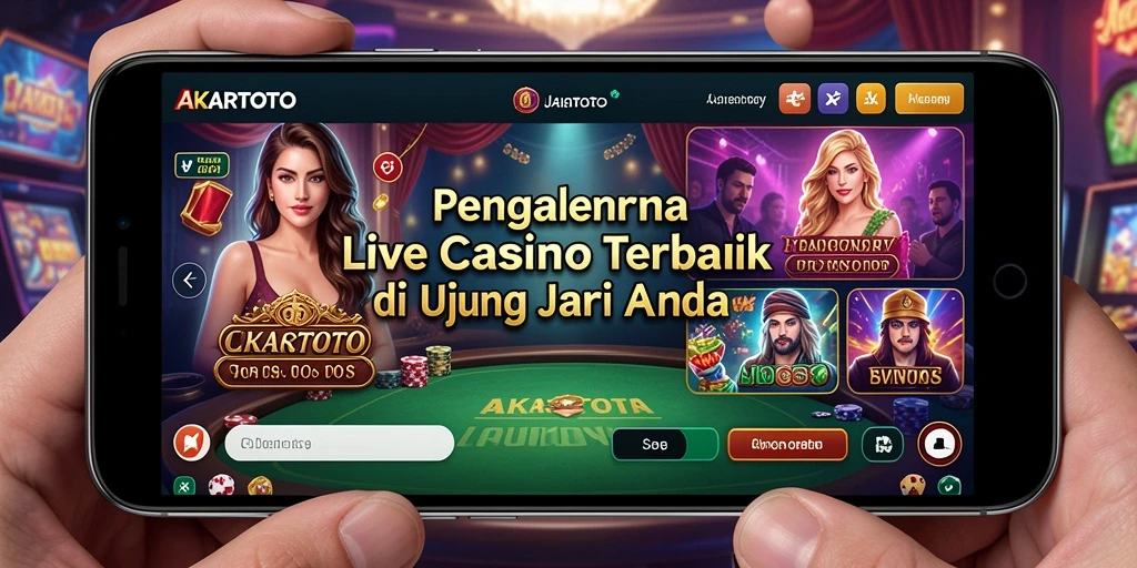 Tampilan gameplay Live Casino yang mendebarkan dan interaktif.