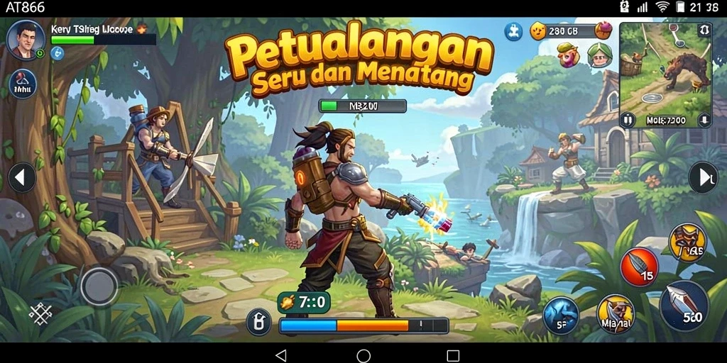 Screenshot gameplay AT866 yang menampilkan momen petualangan seru.