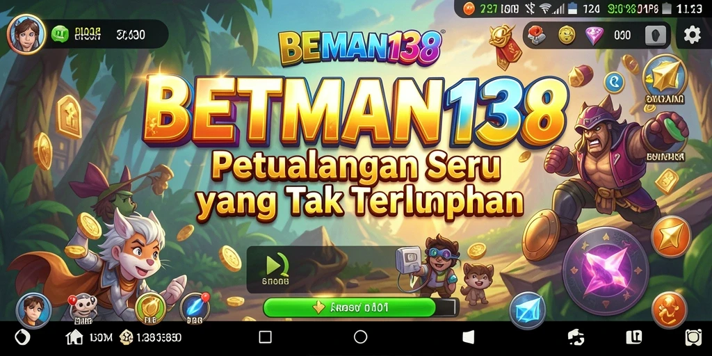Tangkapan layar utama BETMAN138 menampilkan aksi petualangan yang mendebarkan.