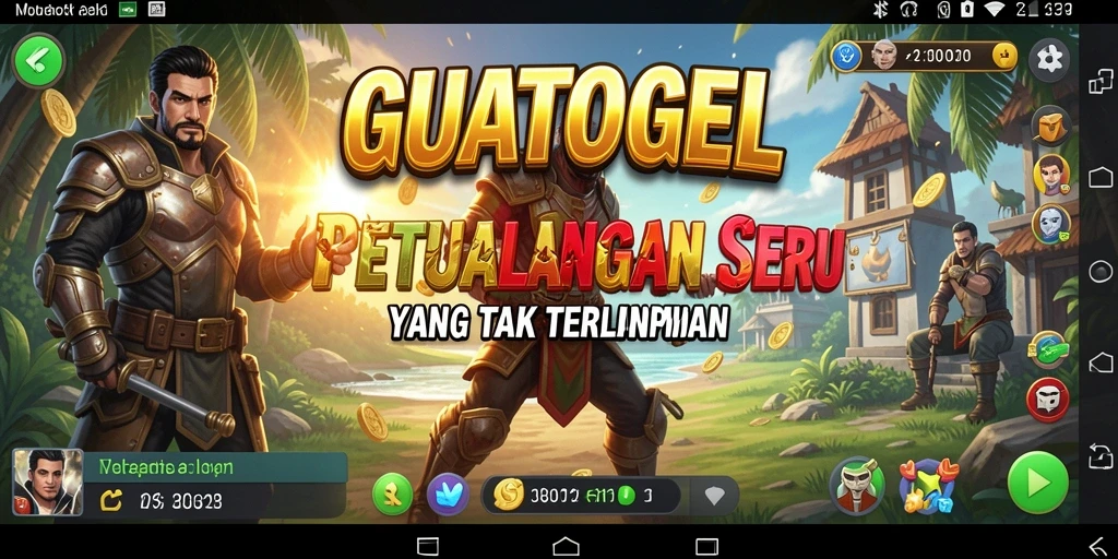 Screenshot gameplay GUATOGEL menampilkan aksi petualangan yang mendebarkan.