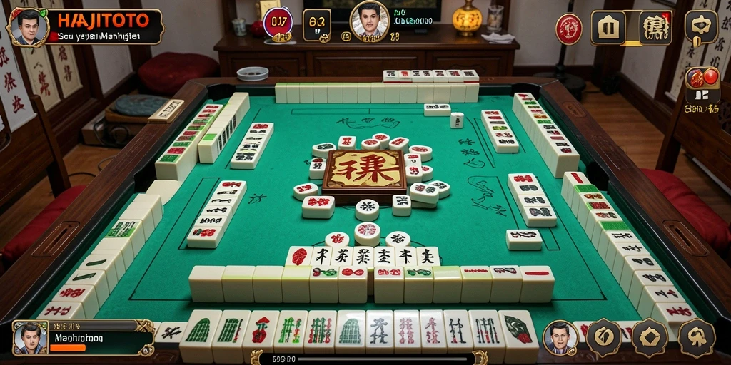 Screenshot utama HAJITOTO menampilkan gameplay Mahjong yang seru.