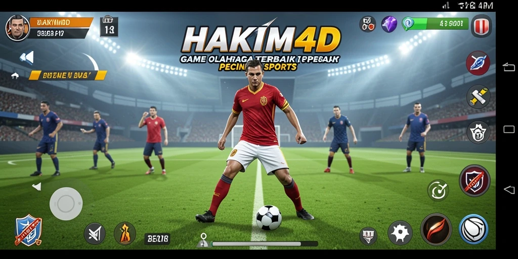 Tampilan gameplay seru HAKIM4D dengan aksi olahraga menegangkan.