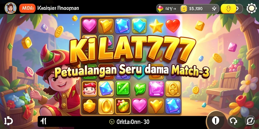 Tangkapan layar gameplay KILAT777 yang menampilkan keseruan mencocokkan elemen.