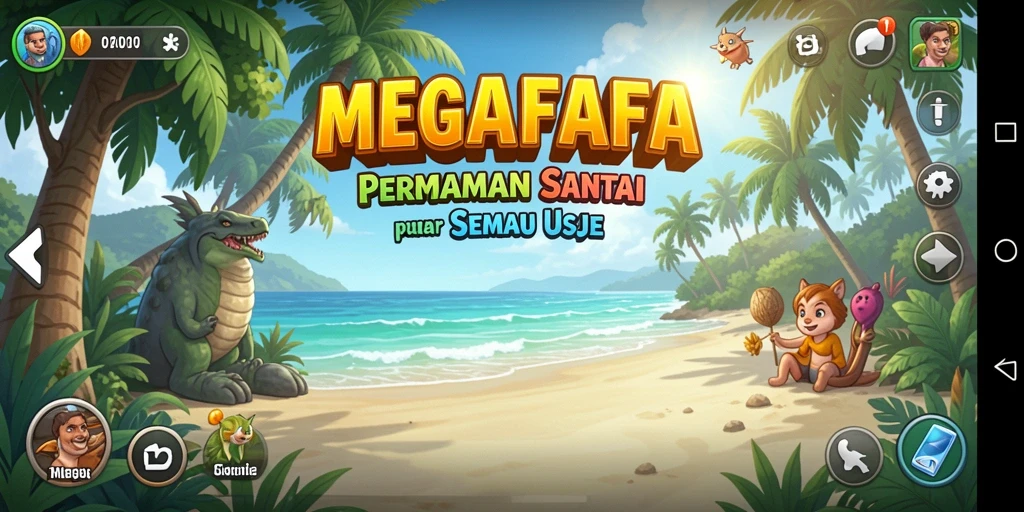Tampilan menawan dari gameplay MEGAFAFA yang menghibur.