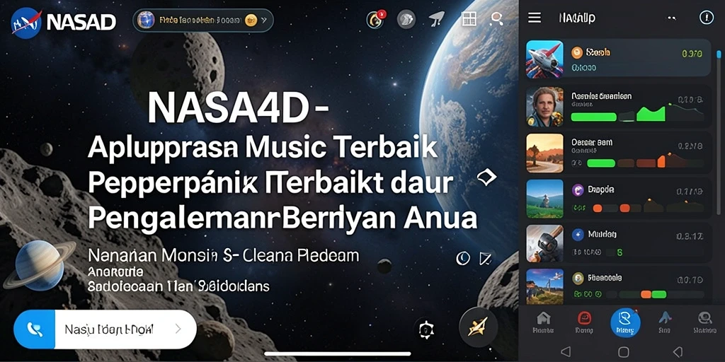 Tampilan gameplay menarik dari NASA4D saat memainkan musik.