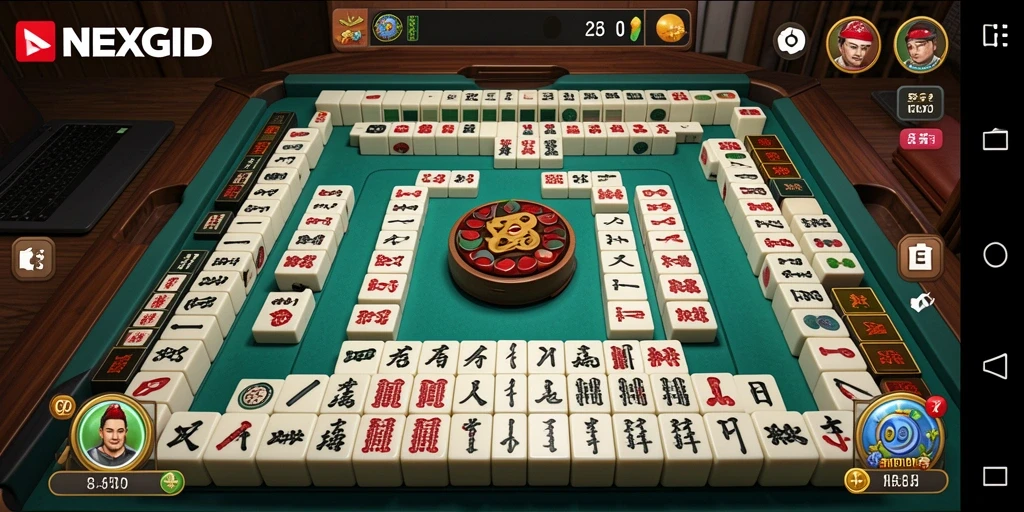 Screenshot NEXGID menampilkan gameplay menarik dan penuh tantangan Mahjong.