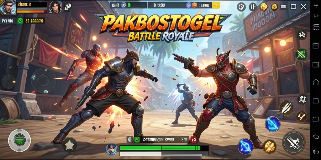 Tangkapan layar menunjukkan aksi pertarungan seru di PAKBOSTOGEL.