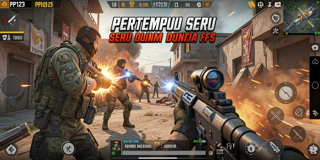 Tampilan aksi intens dari gameplay PP123 yang memukau.