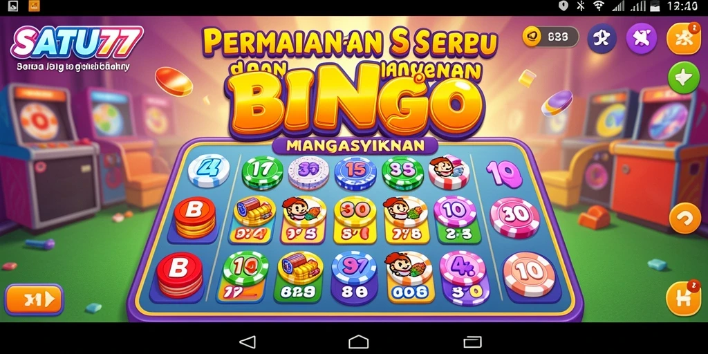 Tampilan menarik dari gameplay Bingo di SATU77.