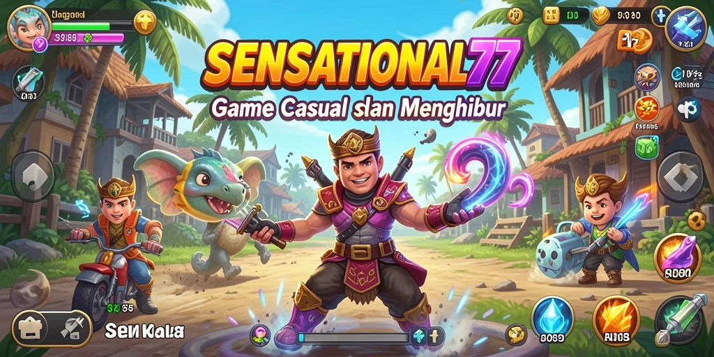 Tampilan menarik dari gameplay SENSATIONAL77 yang penuh warna.