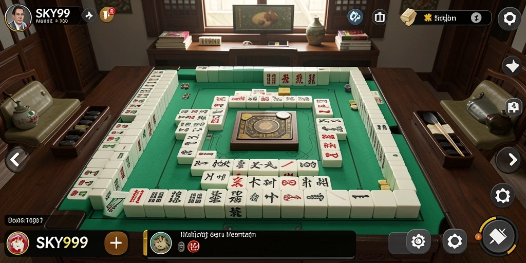 Screenshot gameplay SKY99 menunjukkan momen seru dalam permainan Mahjong.