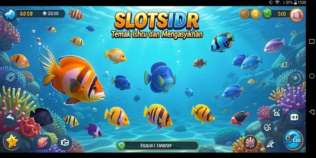 Screenshot gameplay SLOTSIDR menampilkan aksi Tembak Ikan yang seru.