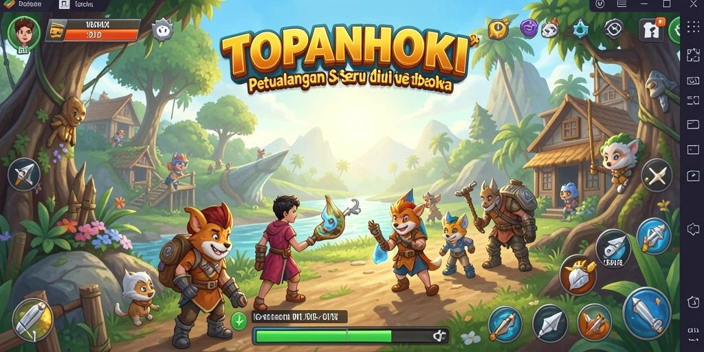 Tampilan gameplay seru di dunia terbuka TOPANHOKI.